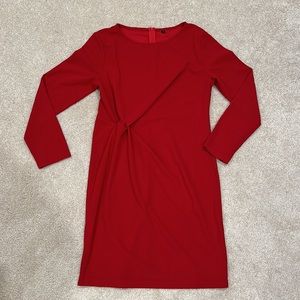 Red long sleeve dress